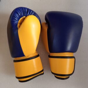 Kikin Sports Pro Training Boxing Gloves – Yellow & Navy Blue